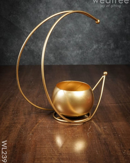 Metal T Light Holder - Moon Wl2395 Decor Showpiece