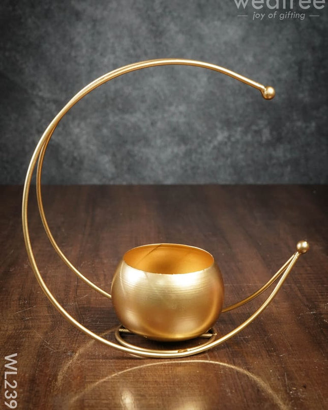 Metal T Light Holder - Moon Wl2395 Decor Showpiece