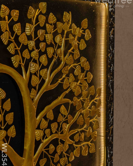 Metal Tree With Cow Frame - Wl3544 Decor Hanging