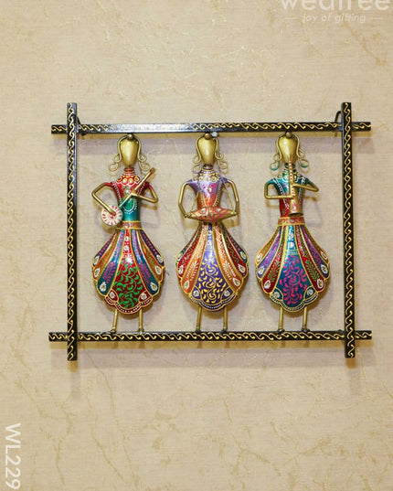 Metal Tribal Multi Colour Musicians Wall Hanging Frame - Wl2291 Decor