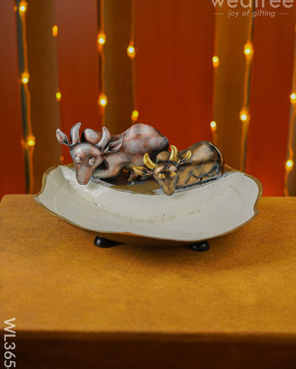 Metal Two Cow Urli - Wl3654 Decor