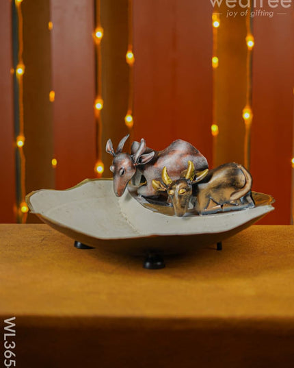 Metal Two Cow Urli - Wl3654 Decor
