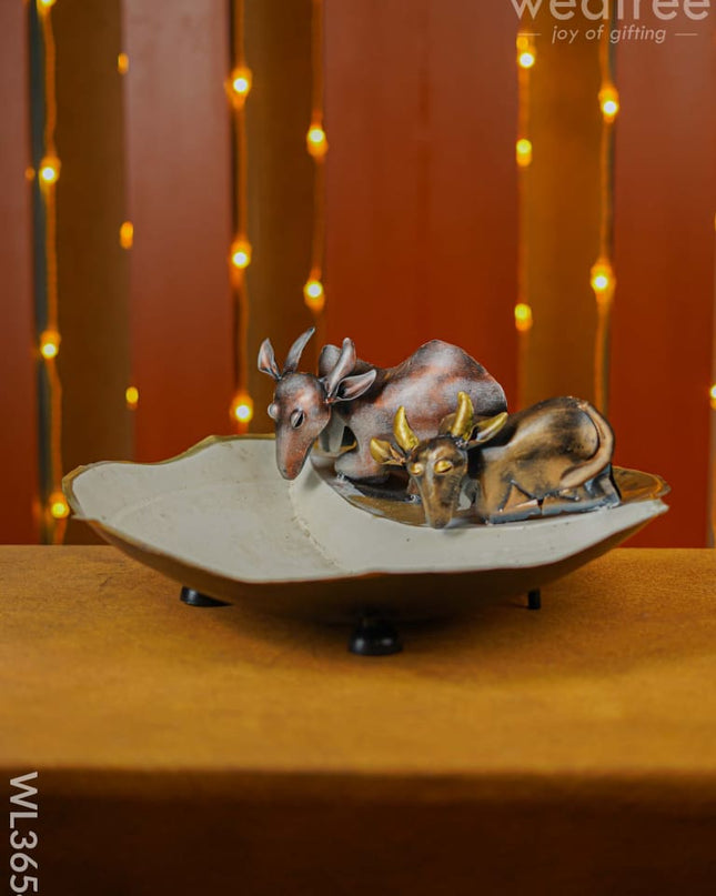 Metal Two Cow Urli - Wl3654 Decor
