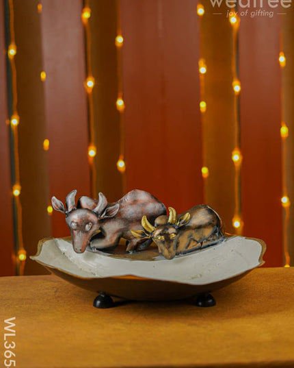 Metal Two Cow Urli - Wl3654 Decor