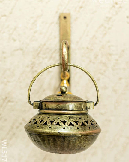Metal Wall Hanging T Light Holder - WL5171 - Metal Decor Hanging