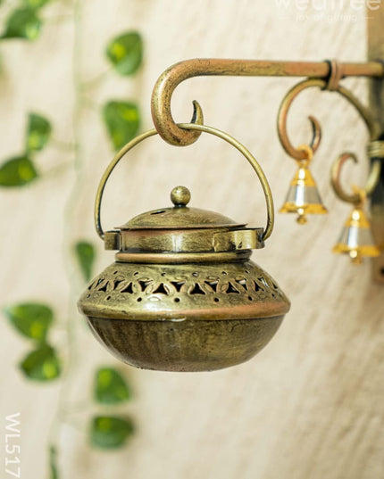 Metal Wall Hanging T Light Holder - WL5171 - Metal Decor Hanging