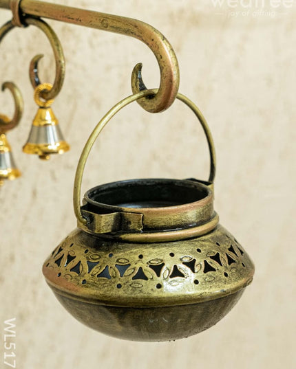 Metal Wall Hanging T Light Holder - WL5171 - Metal Decor Hanging