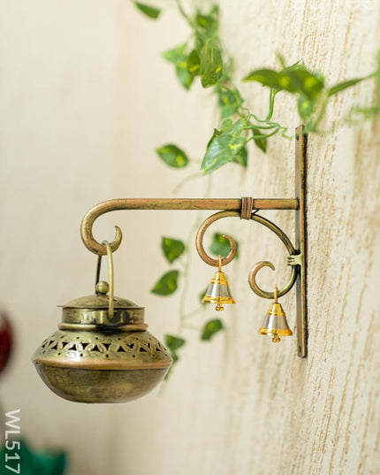 Metal Wall Hanging T Light Holder - WL5171 - Metal Decor Hanging