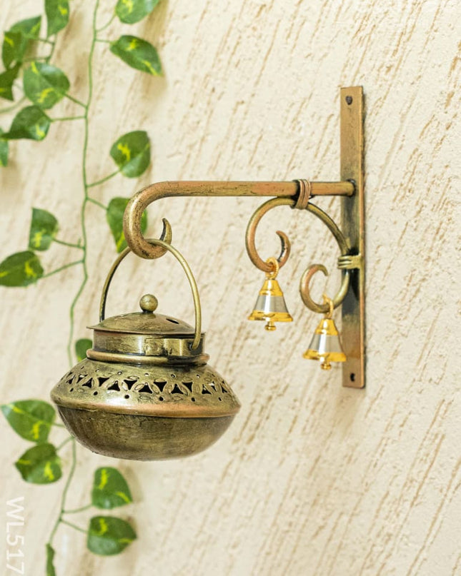 Metal Wall Hanging T Light Holder - WL5171 - Metal Decor Hanging