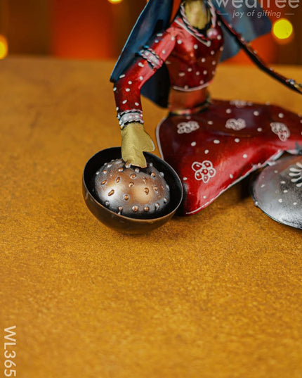 Metal Working Lady Showpiece - Wl3655 Decor