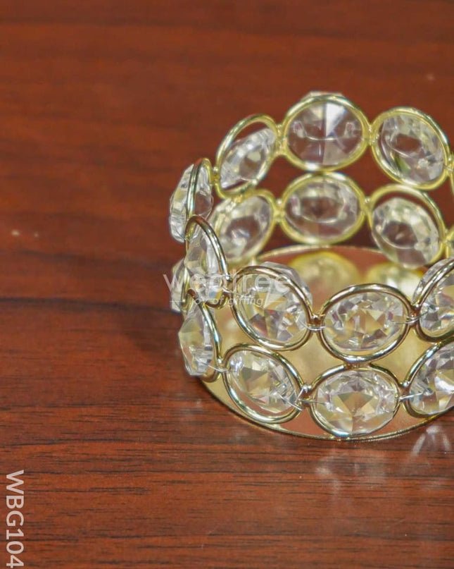 Mini Crystal T Light Holder - Wbg1047 Diyas & Candle Holders