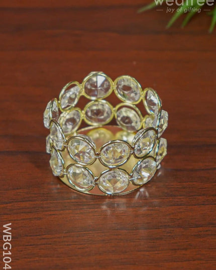 Mini Crystal T Light Holder - Wbg1047 Diyas & Candle Holders