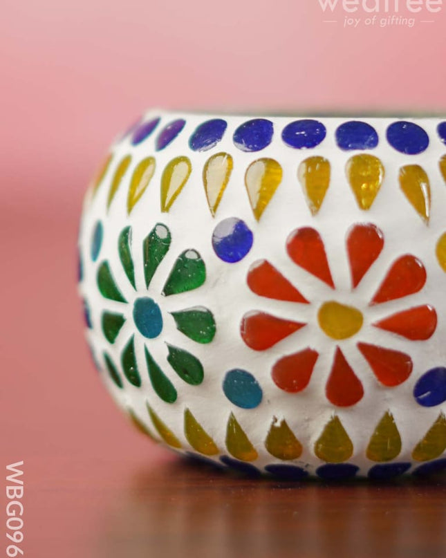 Mosaic Glass Candle Holder - Wbg0968 Candles & Votives