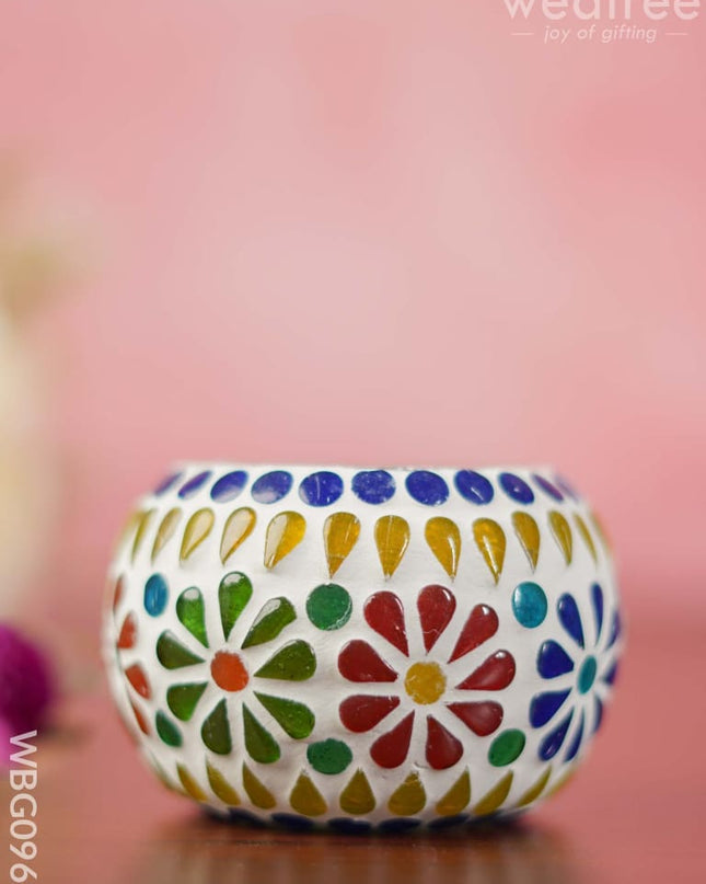 Mosaic Glass Candle Holder - Wbg0968 Candles & Votives