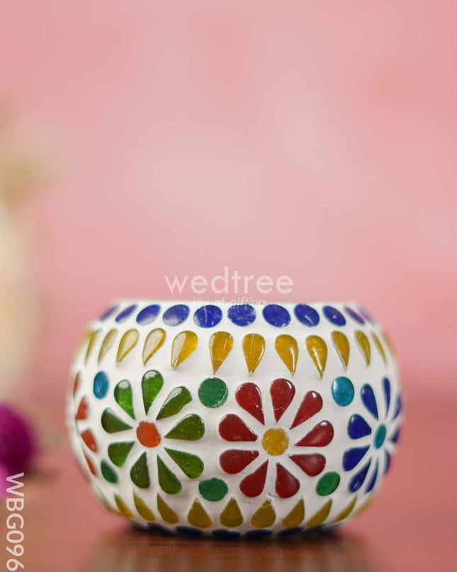 Mosaic Glass Candle Holder - Wbg0968 Candles & Votives