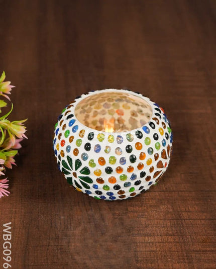 Mosaic Glass Candle Holder - Wbg0968 Candles
