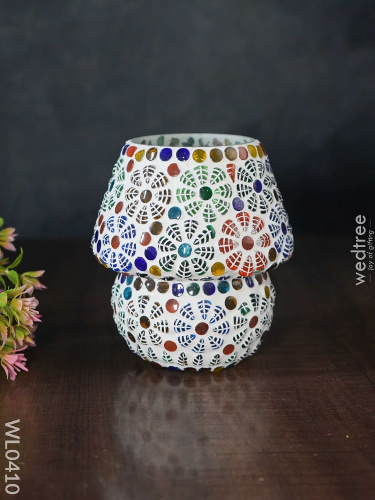 Mosaic Glass Table Lamp - 6 Inch Wl0410 Blue Pottery