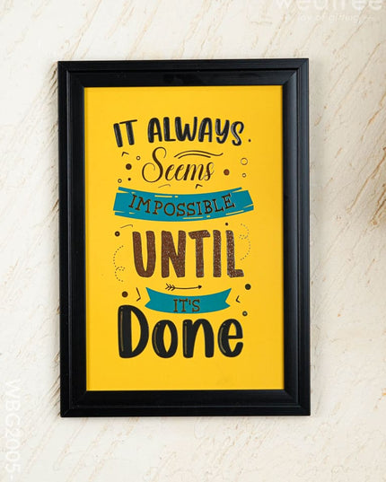 Motivational Quotes Wall Hanging Frames - 10x14 inch - WBG2005-1 - Photo Frames RG