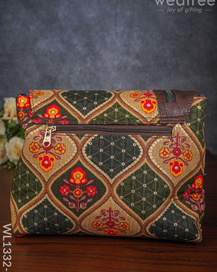 Multi-Color Fabric & Leather Sling Bag - Wl1332-1 Bags