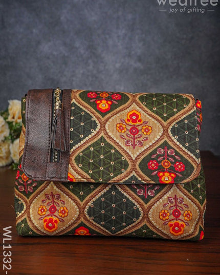 Multi-Color Fabric & Leather Sling Bag - Wl1332-1 Bags