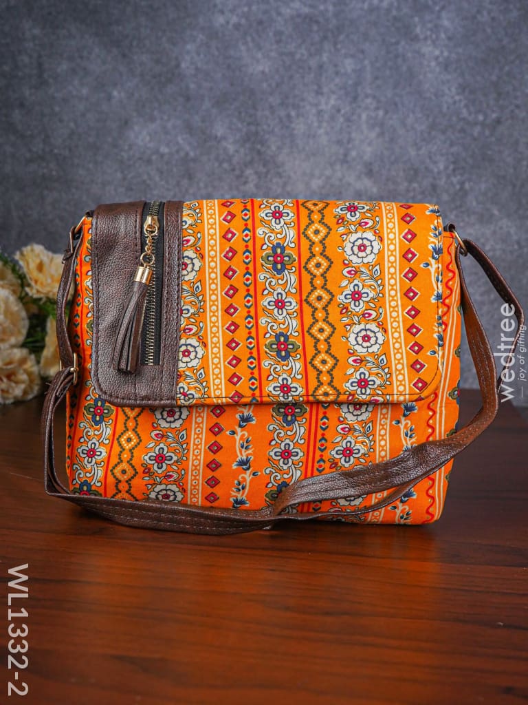 Multi-Color Fabric & Leather Sling Bag - Wl1332-2 Bags
