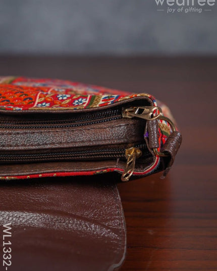 Multi-Color Fabric & Leather Sling Bag - Wl1332-6 Bags