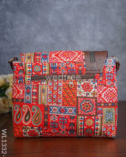 Multi-Color Fabric & Leather Sling Bag - Wl1332-6 Bags