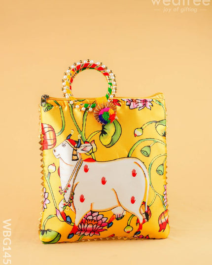Multi Color - Pichwai Hand bags - WBG1450 - Potli Bags