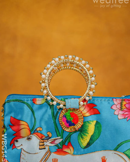 Multi Color - Pichwai Hand bags - WBG1450 - Potli Bags