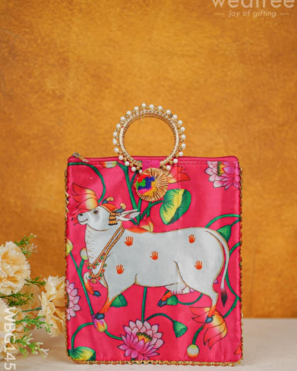 Multi Color - Pichwai Hand bags - WBG1450 - Potli Bags