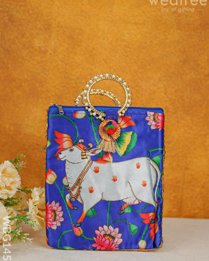 Multi Color - Pichwai Hand bags - WBG1450 - Potli Bags