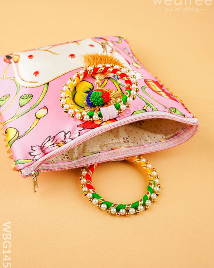 Multi Color - Pichwai Hand bags - WBG1450 - Potli Bags
