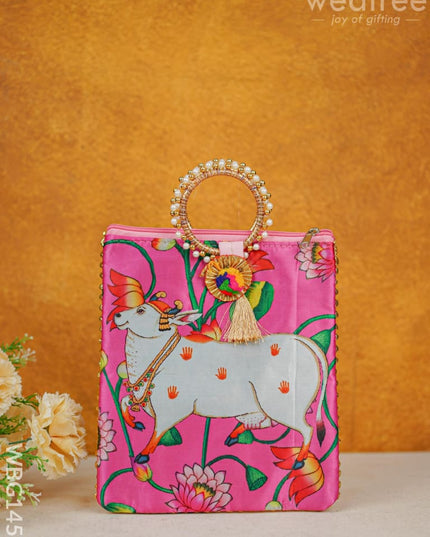 Multi Color - Pichwai Hand bags - WBG1450 - Potli Bags
