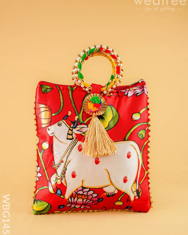 Multi Color - Pichwai Hand bags - WBG1450 - Potli Bags