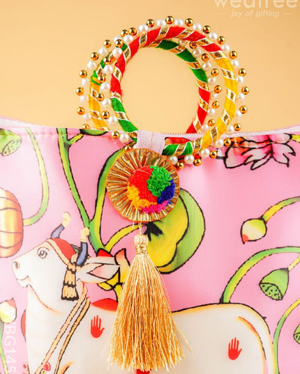 Multi Color - Pichwai Hand bags - WBG1450 - Potli Bags