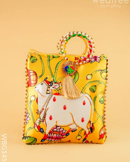Multi Color - Pichwai Hand bags - WBG1450 - Potli Bags