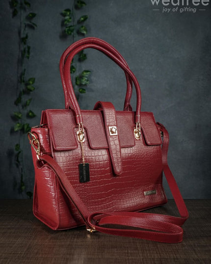 Leather Bag With Flip Lock - Wl1630 Handbags