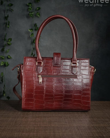 Leather Bag With Flip Lock - Wl1630 Handbags