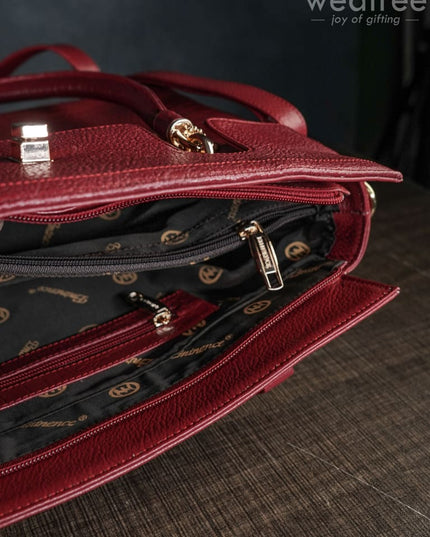 Leather Bag With Flip Lock - Wl1630 Handbags