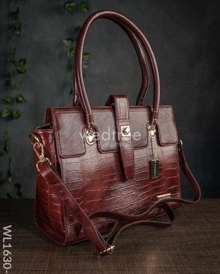 Leather Bag With Flip Lock - Wl1630 Handbags
