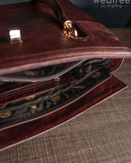 Leather Bag With Flip Lock - Wl1630 Handbags