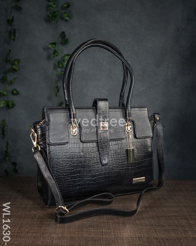 Leather Bag With Flip Lock - Wl1630 Handbags