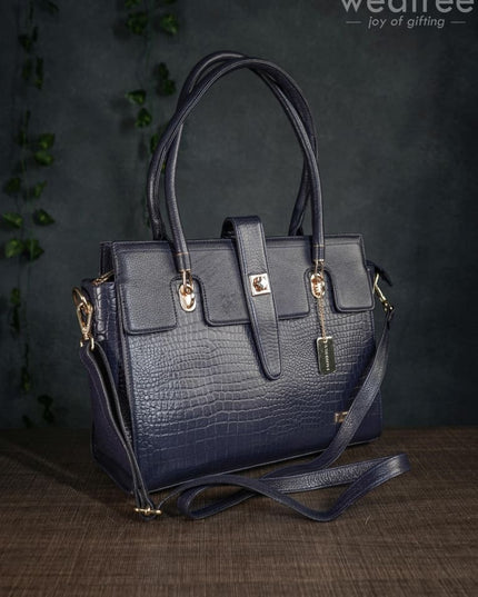 Leather Bag With Flip Lock - Wl1630 Handbags