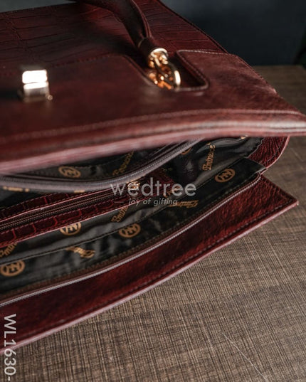 Leather Bag With Flip Lock - Wl1630 Handbags