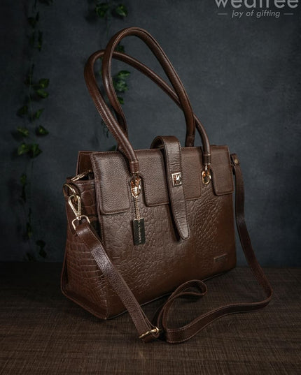 Leather Bag With Flip Lock - Wl1630 Handbags