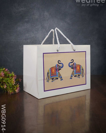Multi Designed Paper Bags - Elephant Print Wbg0914-7