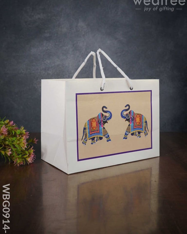 Multi Designed Paper Bags - Elephant Print Wbg0914-7