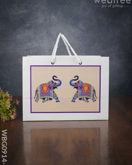 Multi Designed Paper Bags - Elephant Print Wbg0914-7