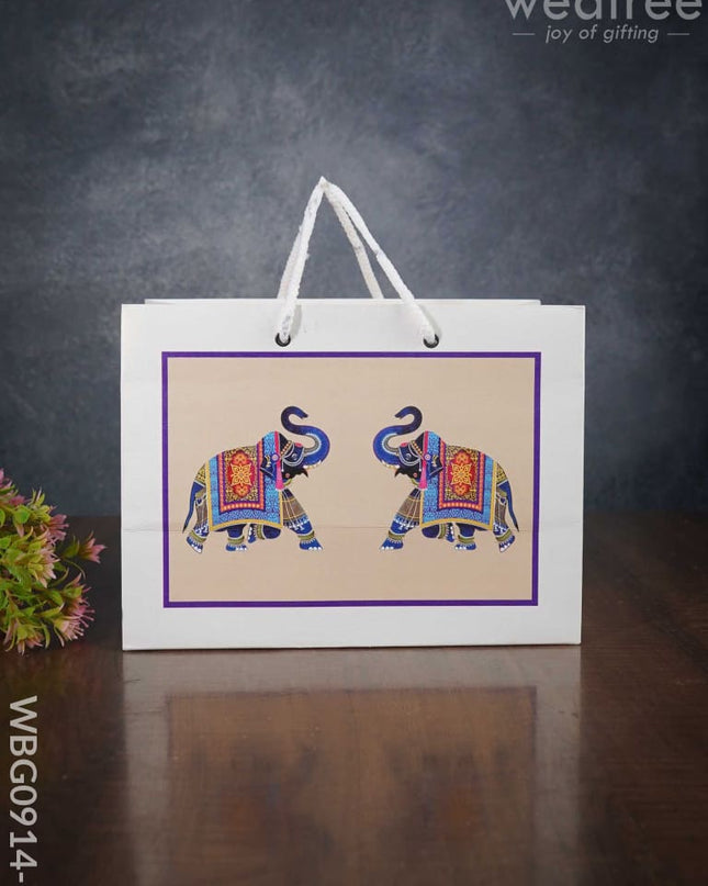 Multi Designed Paper Bags - Elephant Print Wbg0914-7