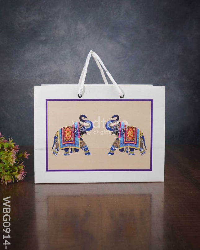 Multi Designed Paper Bags - Elephant Print Wbg0914-7